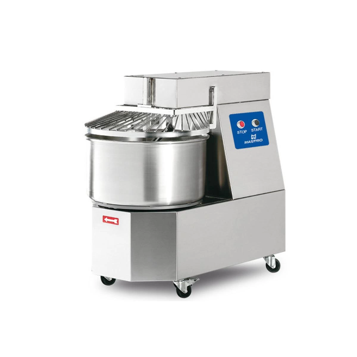 Pétrin à Spirale Sur Roues, 20 Kg/24 Litres, 1 Vitesse, An Acier Ino... 1 Pétrin à Spirale Sur Roues, 20 Kg/24 Litres, 1 Vitesse, An Acier Ino...