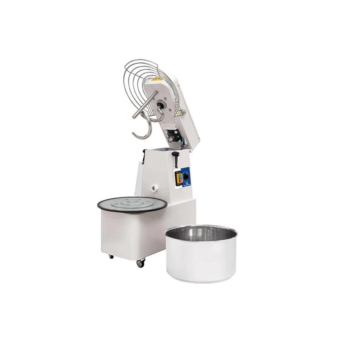 Pétrin à Spirale Sur Roues, 25 Kg/32 Litres, 1 Vitesse, Avec Minuteu... 1 Pétrin à Spirale Sur Roues, 25 Kg/32 Litres, 1 Vitesse, Avec Minuteu...