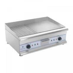 Plancha électrique Nervurée 75 Cm 2 X 3200 Watts Acier Inox Professi...