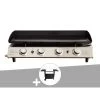 Plancha Gaz Prato 4 Brûleurs + Chariot - Jardideco