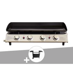 Plancha Gaz Prato 4 Brûleurs + Chariot - Jardideco