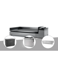 Plancha Gaz Premium 75 Inox Avec Couvercle, Chariot Et Housse - FORGE ...