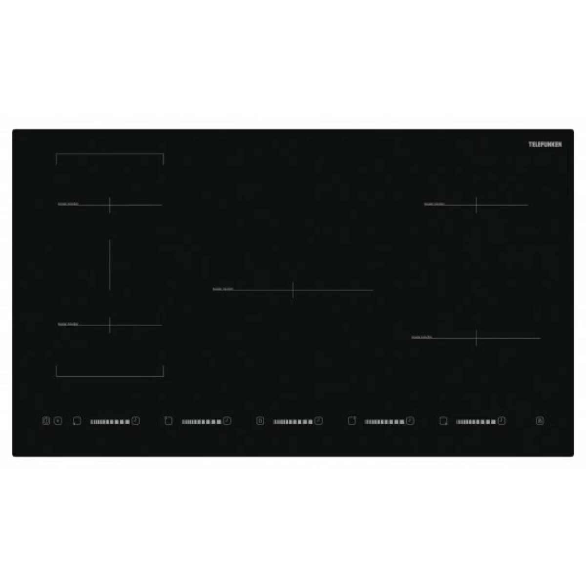 Telefunken Plaque Induction TK99I5ZBT 90 Cm , 5 Foyers , 5 Booster, 5 Timer 1 Telefunken Plaque Induction TK99I5ZBT 90 Cm , 5 Foyers , 5 Booster, 5 Timer