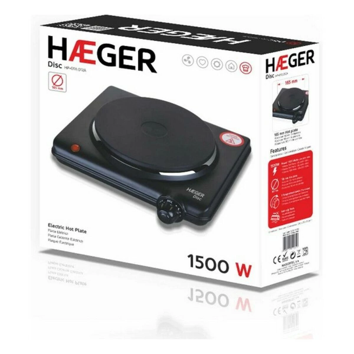 Plaque Électrique Haeger Disc 1500 W 4 Plaque Électrique Haeger Disc 1500 W – Image 4