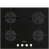 Smeg PV264N Plaque De Gaz 7300W 240V 60Hz 4 Brûleurs Verre Noir