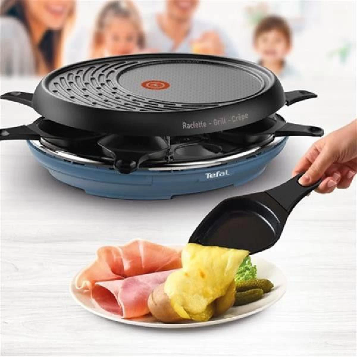 Tefal Appareil à Raclette 8 Personnes 1050w + Grill + Crêpière - Re310401... 3 Tefal Appareil à Raclette 8 Personnes 1050w + Grill + Crêpière - Re310401... – Image 3