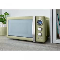 Swan Retro Micro-ondes Numérique 20L, 5 Niveaux Puissance, Décongélation... -Magasin De Cuisine Électrique retro micro ondes numerique 20l 5 niveaux puissance decongelation minuterie 800w vert swan sm22030gn 11060552 28898038 1140x1140