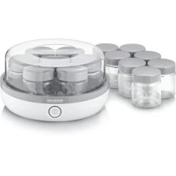 SEVERIN JG3520.760 Yaourtiere Avec Livre De Recettes, 14 Pots De 150 M...