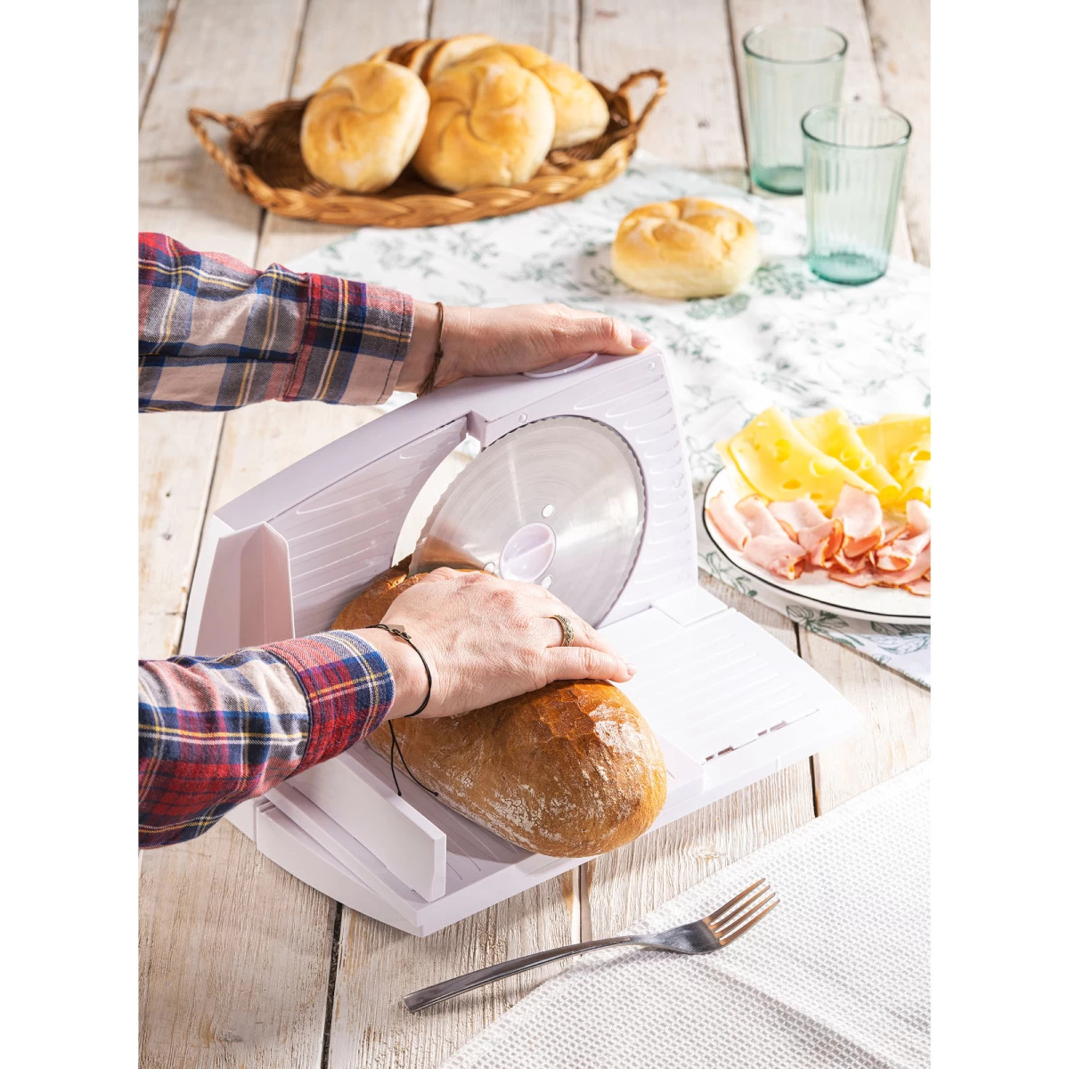 Adler Trancheuse De Viande Pliant, Coupe Réglable Jusqu'à 15 Mm Acier Inox... 2 Adler Trancheuse De Viande Pliant, Coupe Réglable Jusqu'à 15 Mm Acier Inox... – Image 2