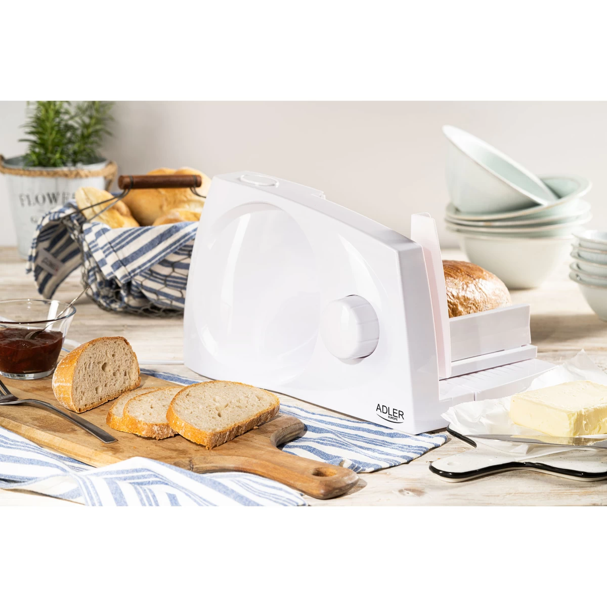 Adler Trancheuse De Viande Pliant, Coupe Réglable Jusqu'à 15 Mm Acier Inox... 3 Adler Trancheuse De Viande Pliant, Coupe Réglable Jusqu'à 15 Mm Acier Inox... – Image 3