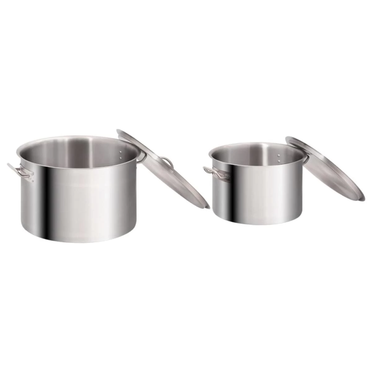 VidaXL Ensemble De 2 Casseroles à Bouillon 44/24 L Inox 3 VidaXL Ensemble De 2 Casseroles à Bouillon 44/24 L Inox – Image 3