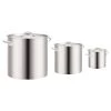 VidaXL Ensemble De 3 Casseroles à Bouillon 50/21/6 L Inox