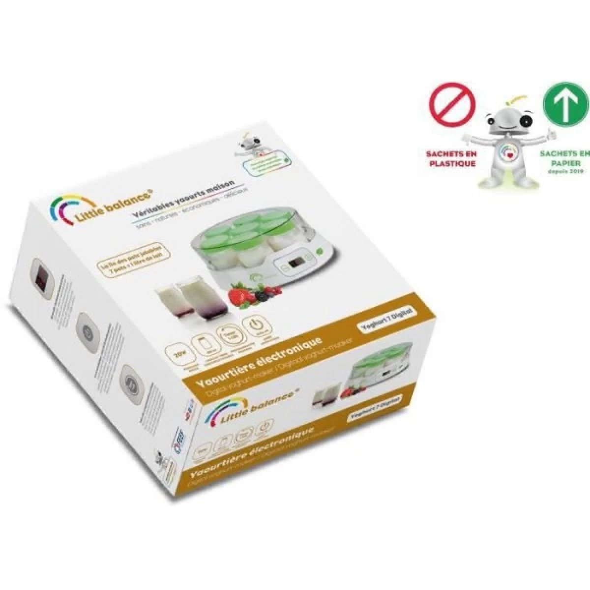 Yaourtiere LITTLE BALANCE 8235 7 Pots, Pots Yaourts En Verre 190 Ml,... 3 Yaourtiere LITTLE BALANCE 8235 7 Pots, Pots Yaourts En Verre 190 Ml,... – Image 3